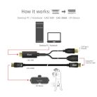 Club 3D Átalakító - CAC-1331 (HDMI 2.0 to DisplayPort 1.2 4K60Hz HDR M/F, USB-A táp, 25cm)