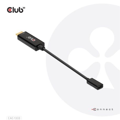 Club 3D Átalakító - CAC-1333 (HDMI to USB-C aktív, 4K60Hz, M/F)