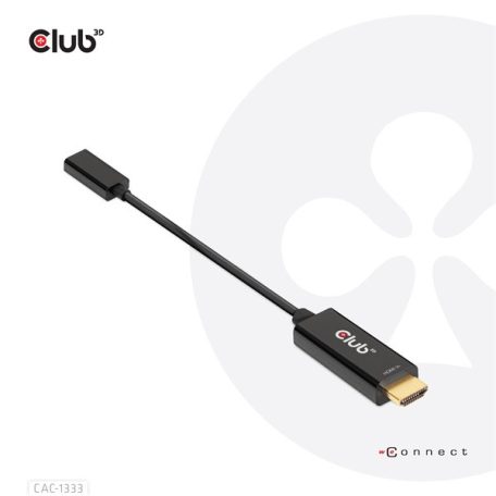 Club 3D Átalakító - CAC-1333 (HDMI to USB-C aktív, 4K60Hz, M/F)