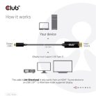 Club 3D Kábel - CAC-1334 (HDMI to USB-C, Aktív, M/M, 4K60Hz, 1.8m)