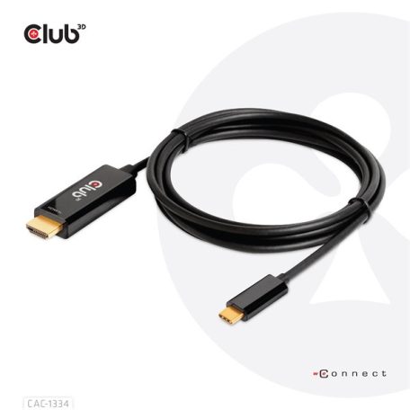 Club 3D Kábel - CAC-1334 (HDMI to USB-C, Aktív, M/M, 4K60Hz, 1.8m)