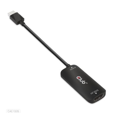 Club 3D Átalakító - CAC-1335 (HDMI+Micro USB to DisplayPort, 4K120Hz/8K30Hz, M/F, aktív)