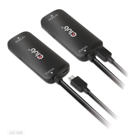 Club 3D Átalakító - CAC-1335 (HDMI+Micro USB to DisplayPort, 4K120Hz/8K30Hz, M/F, aktív)