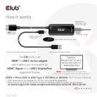 Club 3D Átalakító - CAC-1336 (HDMI+Micro USB to USB-C, 4K120Hz/8K30Hz)