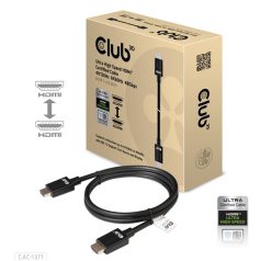   Club 3D Kábel - CAC-1371 (HDMI 2.1 Ultra High Speed, 4K120Hz, 8K60Hz, 48Gbps, M/M, 1m)