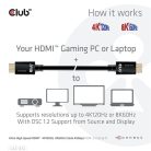 Club 3D Kábel - CAC-1372 (HDMI 2.1, 4K120Hz, 8K60Hz, 48Gbps, 2m, M/M)