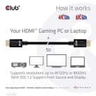 Club 3D Kábel - CAC-1373 (HDMI 2.1 Ultra High-Speed, 48Gbps, 4K120Hz, 8K60Hz, M/M, 3m)