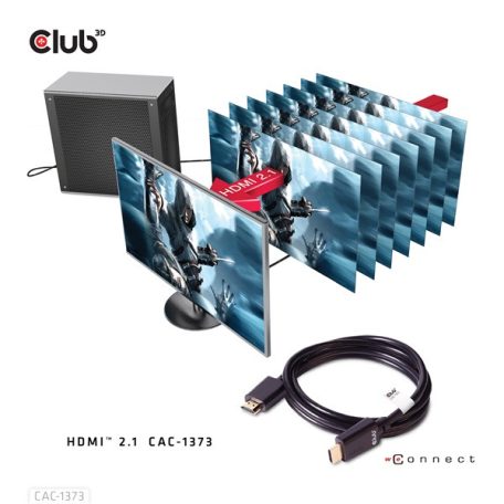 Club 3D Kábel - CAC-1373 (HDMI 2.1 Ultra High-Speed, 48Gbps, 4K120Hz, 8K60Hz, M/M, 3m)