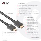Club 3D Kábel - CAC-1374 (HDMI 2.1 Ultra High-Speed, M/M, 4K120Hz, 8K60Hz, 48Gbps, 4m, 26AWG)