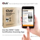 Club 3D Kábel - CAC-1377 (HDMI 2.1 Ultra High-Speed, M/M, 8K60Hz, 4K120Hz, 15m, AOC, unidirectional)