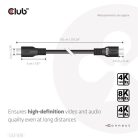Club 3D Kábel - CAC-1378 (HDMI 2.1 Ultra High Speed, 240Hz, 48Gbps, M/M, 7.5m)