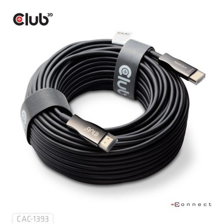 Club 3D Kábel - CAC-1393 (HDMI 2.1 Ultra High Speed, Hybrid AOC, 4K120Hz, 8K60Hz, 48Gbps, M/M, 50m)