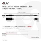Club 3D kábel - CAC-1404 (3.2 USB-A, M/F, Active Repeater, 5Gbps, 5m)