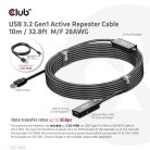 Club 3D kábel - CAC-1405 (3.2 USB-A, Active Repeater, 5Gbps, 10m)
