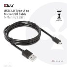 Club 3D kábel - CAC-1408 (2.0 USB-A, Micro USB, 5Gbps, 1m)