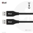 Club 3D kábel - CAC-1409 (USB-A Gen2, M/M, 10Gbps, 3A, 15W, 5V/3A, 0.5m)