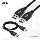 Club 3D kábel - CAC-1409 (USB-A Gen2, M/M, 10Gbps, 3A, 15W, 5V/3A, 0.5m)