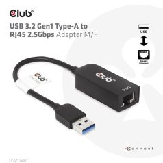   Club 3D Átalakító - CAC-1420 (3.2 USB-A to RJ45, 2.5Gb, M/F)