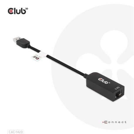Club 3D Átalakító - CAC-1420 (3.2 USB-A to RJ45, 2.5Gb, M/F)