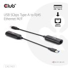 Club 3D Átalakító - CAC-1421 (USB-A to RJ45, 5 GBps, M/F)