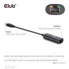 Club 3D Átalakító - CAC-1421 (USB-A to RJ45, 5 GBps, M/F)