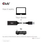 Club 3D Átalakító - CAC-1421 (USB-A to RJ45, 5 GBps, M/F)