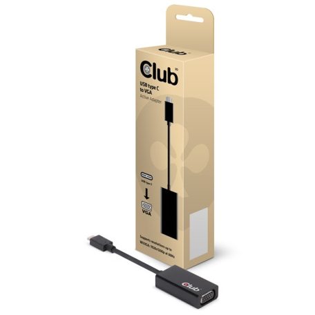 Club 3D Átalakító - CAC-1502 (3.1 USB-C Gen 1 to VGA, 1080p 60 FPS)