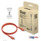 Club 3D Kábel - CAC-1511 (USB2 USB-C, 480Mb, 240W PD EPR, Bidirektional, USB-IF tanúsítvány, M/M, 1m)