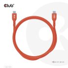 Club 3D Kábel - CAC-1513 (USB2 USB-C Bidirektional, 480Mb/s, PD 240W, USB-IF Certified, M/M, 3m)