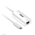 Club 3D Átalakító - CAC-1519 (3.2 USB-C Gen 1 to RJ45 1GB Ethernet, aktív)