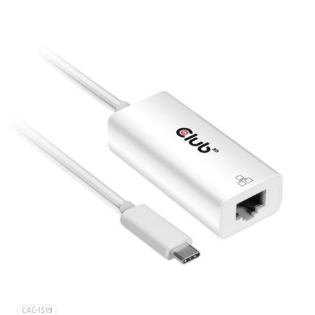 Club 3D Átalakító - CAC-1519 (3.2 USB-C Gen 1 to RJ45 1GB Ethernet, aktív)