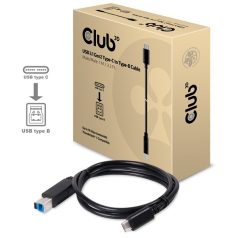   Club 3D Kábel - CAC-1524 (3.1 USB-C Gen 2 to 3.1 USB-B Gen 2, 10Gbps, 1m)
