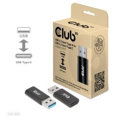   Club 3D Átalakító - CAC-1525 (3.2 USB-A Gen 1 to 3.2 USB-C Gen 1, Bidirectional)