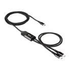 Club 3D Kábel - CAC-1527 (USB-C Y kábel, 100W PD, 1.83m, 2xUSB-C)