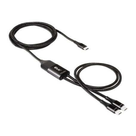 Club 3D Kábel - CAC-1527 (USB-C Y kábel, 100W PD, 1.83m, 2xUSB-C)