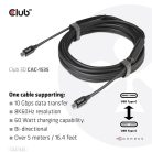 Club 3D Kábel - CAC-1535 (3.2 USB-C Gen 2 to 3.2 USB-C Gen 2, 60W PD, 8K60Hz, Bidirectional, M/M, 5m)