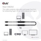 Club 3D Kábel - CAC-1535 (3.2 USB-C Gen 2 to 3.2 USB-C Gen 2, 60W PD, 8K60Hz, Bidirectional, M/M, 5m)