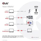 Club 3D Kábel - CAC-1535 (3.2 USB-C Gen 2 to 3.2 USB-C Gen 2, 60W PD, 8K60Hz, Bidirectional, M/M, 5m)