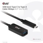 Club 3D Kábel - CAC-1536 (USB-C Gen 2 to USB-A, 10Gbps, M/F, 5m)