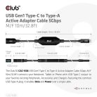 Club 3D Kábel - CAC-1538 (USB-C Gen 1 to USB-A, 5Gbps, 10m)