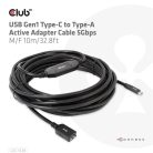 Club 3D Kábel - CAC-1538 (USB-C Gen 1 to USB-A, 5Gbps, 10m)