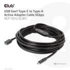 Club 3D Kábel - CAC-1538 (USB-C Gen 1 to USB-A, 5Gbps, 10m)