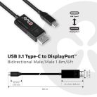 Club 3D Kábel - CAC-1557 (USB-C to DisplayPort 1.4, HDR, 1,8m, 8K60Hz)