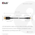 Club 3D Kábel - CAC-1559 (USB-C to DisplayPort 2.1, DP80 Bidirectional, 1m, 8K60Hz)