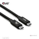 Club 3D Kábel - CAC-1570 (USB4 USB-C, 240W PD, 80Gbps, 8K240Hz, 4K540Hz, Bidirectional, fekete, M/M, 1,2m)