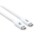 Club 3D Kábel - CAC-1572 (USB4 USB-C, 240W PD, 80Gbps, 8K240Hz, 4K540Hz, Bidirectional, fehér, M/M, 1,2m)