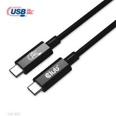   Club 3D Kábel - CAC-1575 (USB4 USB-C Gen 2x2, Bi-Directional USB-IF, 4K60Hz, 20Gbps, PD 240W(48V/5A) EPR M/M, 2m)