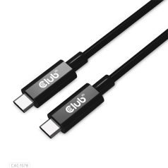   Club 3D Kábel - CAC-1578 (USB4 USB-C Gen 3x2, Bi-directional, 8K60Hz, 40Gbps, 240W PD, EPR, M/M, 2m)