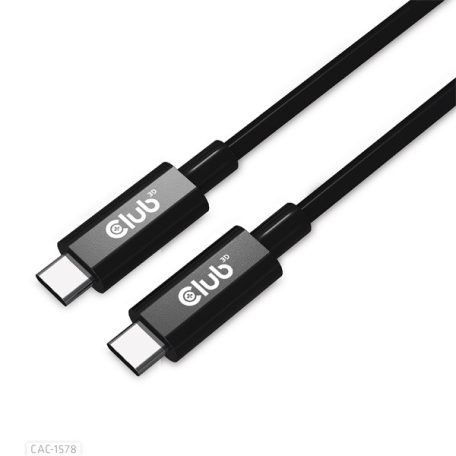 Club 3D Kábel - CAC-1578 (USB4 USB-C Gen 3x2, Bi-directional, 8K60Hz, 40Gbps, 240W PD, EPR, M/M, 2m)
