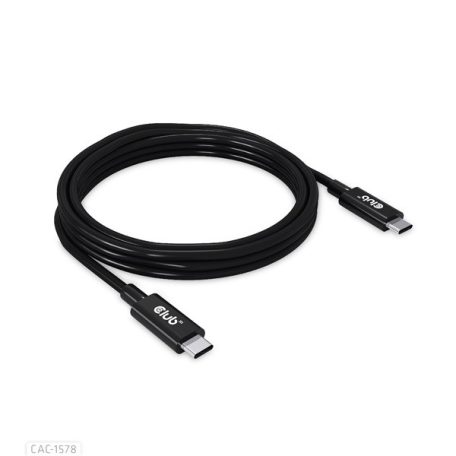 Club 3D Kábel - CAC-1578 (USB4 USB-C Gen 3x2, Bi-directional, 8K60Hz, 40Gbps, 240W PD, EPR, M/M, 2m)